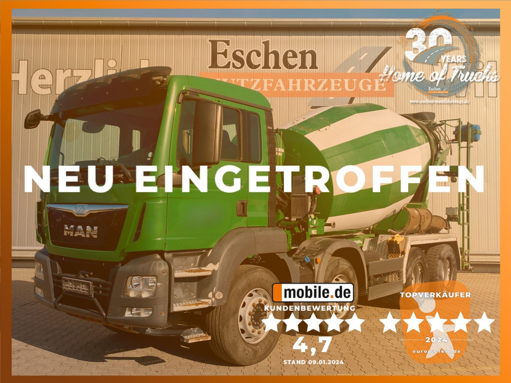 MAN TGS 32.360 8x4 BB / 9 m³ Stetter-Aufbau - Betonvedējs: foto 1 MAN TGS 32.360 8x4 BB / 9 m³ Stetter-Aufbau - Betonvedējs: foto 1