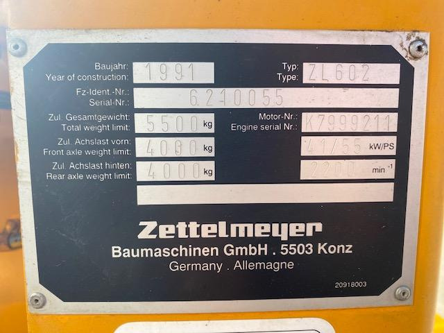 Zettelmeyer ZL 602 - Riteņu iekrāvējs: foto 5 Zettelmeyer ZL 602 - Riteņu iekrāvējs: foto 5