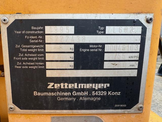 Zettelmeyer ZL 602 - Riteņu iekrāvējs: foto 5 Zettelmeyer ZL 602 - Riteņu iekrāvējs: foto 5