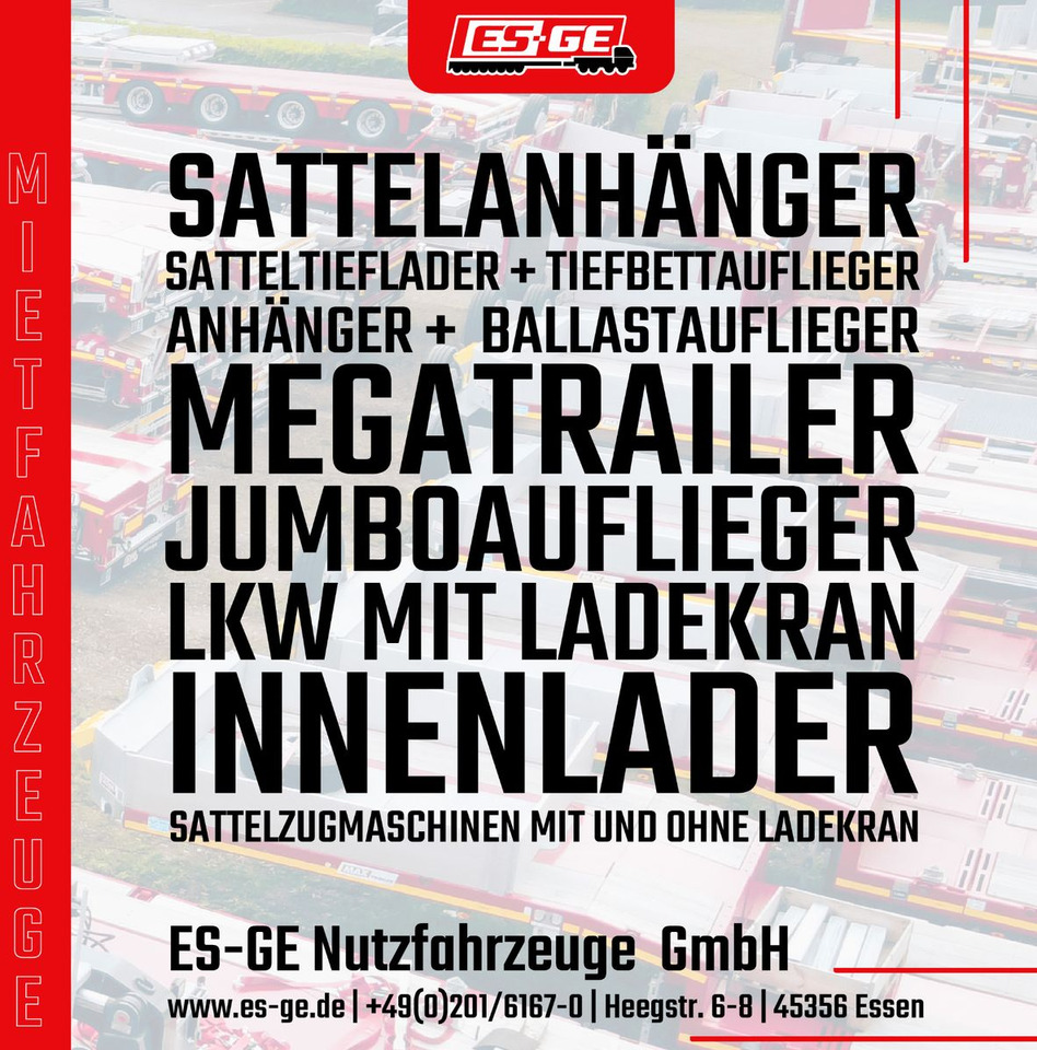 ES-GE 3-Achs Sattelanhänger - Rungen + CV - Bortu puspiekabe/ Platforma: foto 5 ES-GE 3-Achs Sattelanhänger - Rungen + CV - Bortu puspiekabe/ Platforma: foto 5