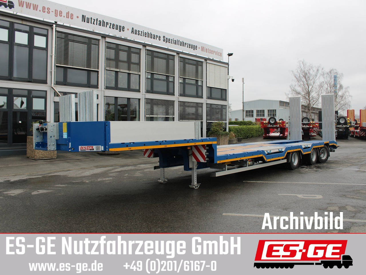 ES-GE 3-Achs-Satteltieflader - Radmulden - Puspiekabe zema profila platforma: foto 2 ES-GE 3-Achs-Satteltieflader - Radmulden - Puspiekabe zema profila platforma: foto 2