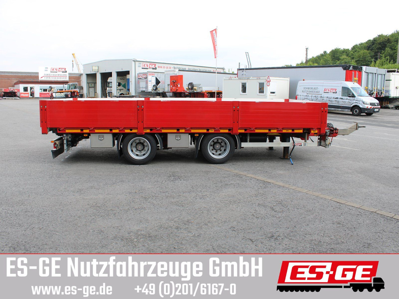 Bortu piekabe/ Platforma ES-GE Tandemanhänger - Containerverr.: foto 6