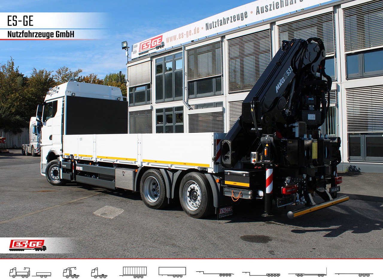 MAN TGX 26.480 6x2-4 LL, MKG-Ladekran HLK531 a5 - Bortu kravas automašīna/ Platforma, Kravas auto ar manipulatoru: foto 2 MAN TGX 26.480 6x2-4 LL, MKG-Ladekran HLK531 a5 - Bortu kravas automašīna/ Platforma, Kravas auto ar manipulatoru: foto 2