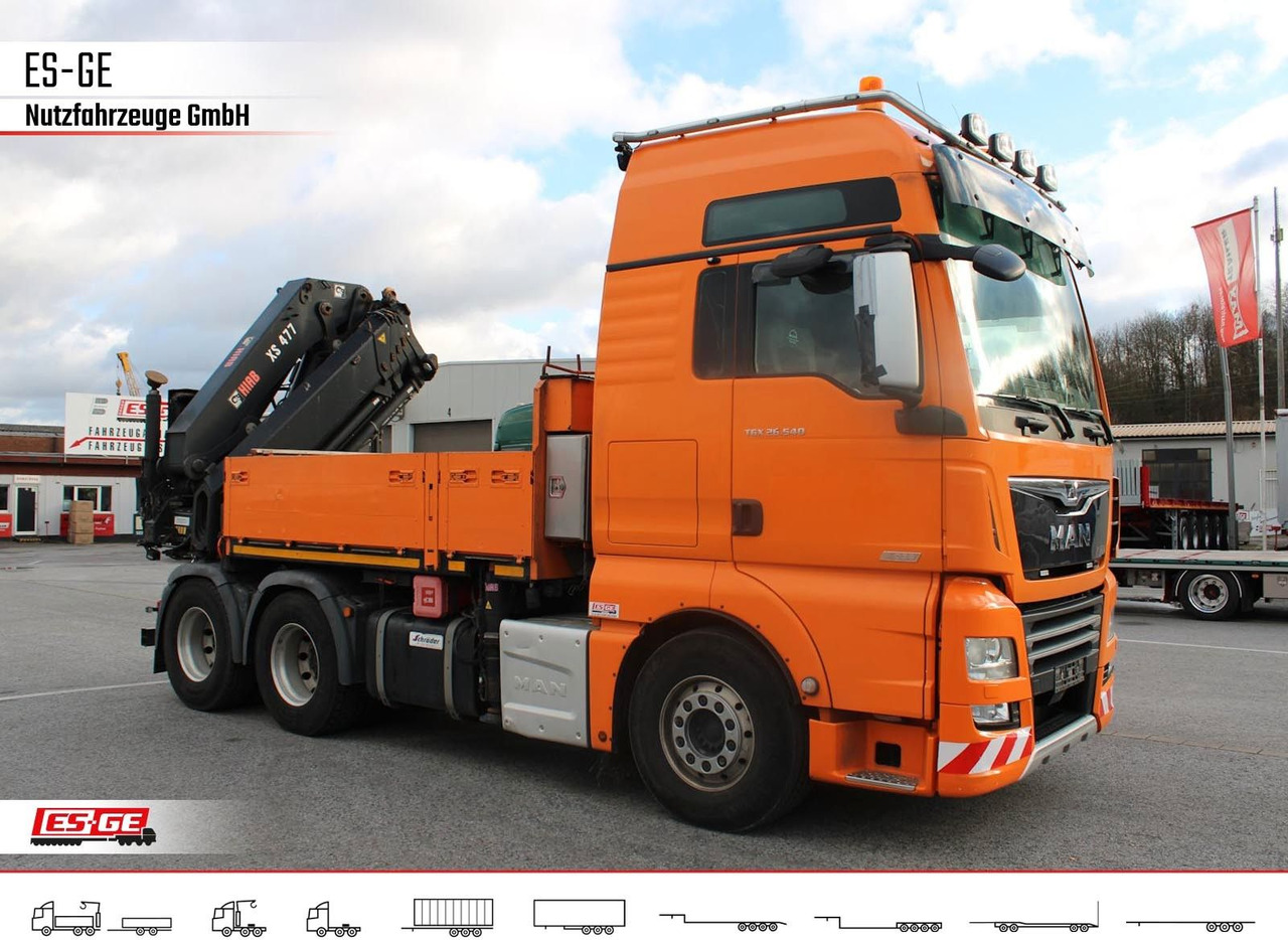MAN TGX 26.540 + HIABV-Ladekran 477E-4 HIPRO MAN TGX 26.540 + HIABV-Ladekran 477E-4 HIPRO - Bortu kravas automašīna/ Platforma, Kravas auto ar manipulatoru: foto 3 MAN TGX 26.540 + HIABV-Ladekran 477E-4 HIPRO MAN TGX 26.540 + HIABV-Ladekran 477E-4 HIPRO - Bortu kravas automašīna/ Platforma, Kravas auto ar manipulatoru: foto 3
