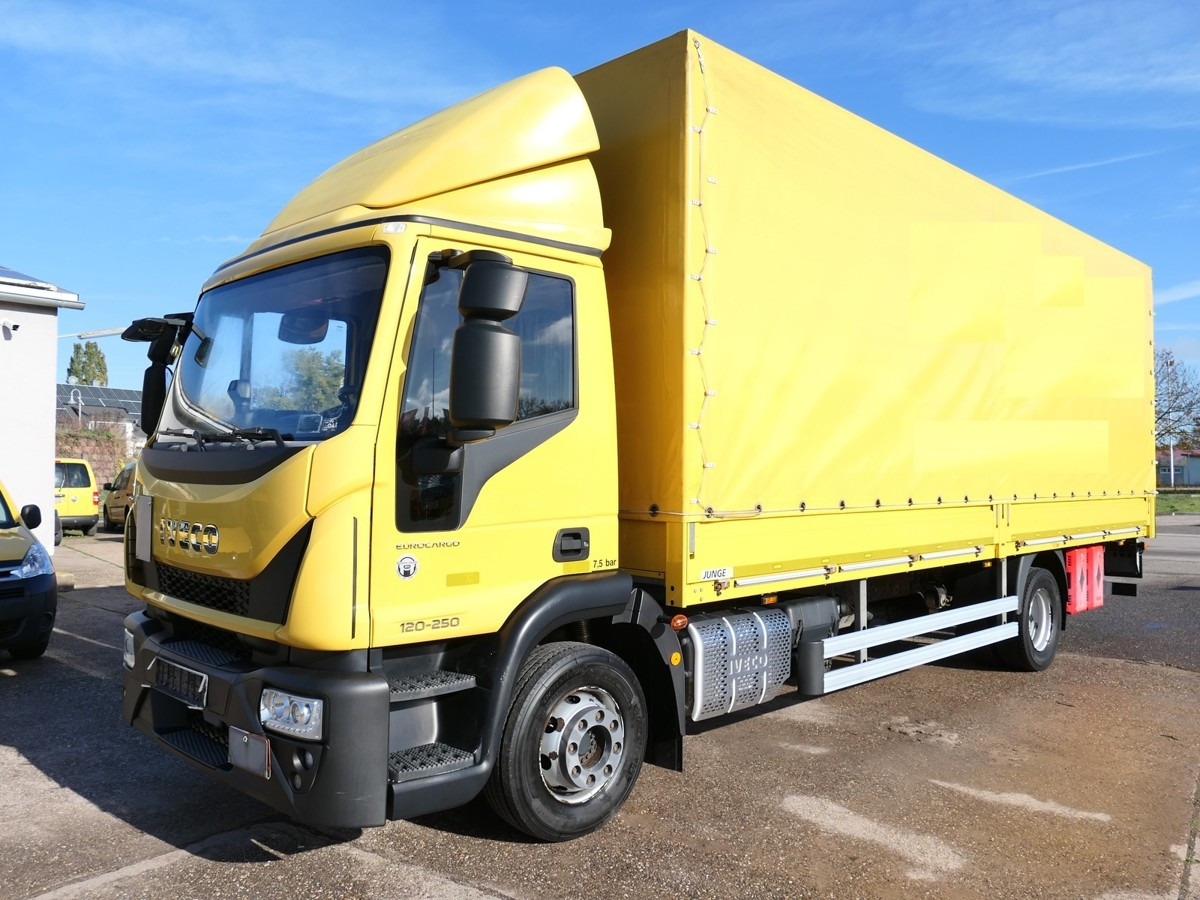 IVECO EuroCargo ML 120 E 25 EURO-6 AHK LBW 3-SITZER Co - Kravas automašīna ar tentu: foto 1 IVECO EuroCargo ML 120 E 25 EURO-6 AHK LBW 3-SITZER Co - Kravas automašīna ar tentu: foto 1