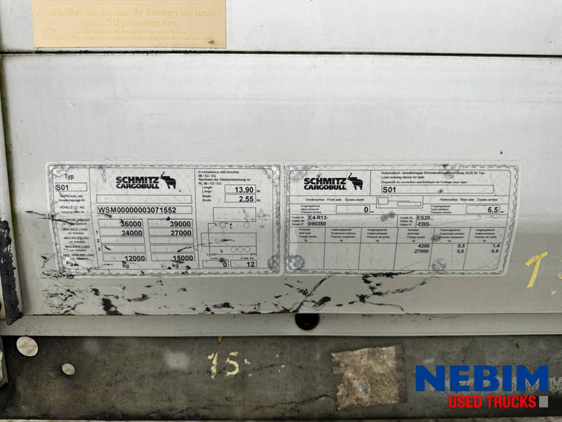 Schmitz Cargobull SCS24/L-13.62 EB - Pritsche Plane / Sliding roof - Tenta puspiekabe: foto 4 Schmitz Cargobull SCS24/L-13.62 EB - Pritsche Plane / Sliding roof - Tenta puspiekabe: foto 4