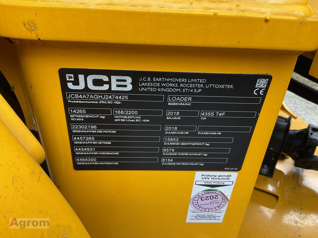 JCB 435 S Agri HighLift - Riteņu iekrāvējs: foto 2 JCB 435 S Agri HighLift - Riteņu iekrāvējs: foto 2