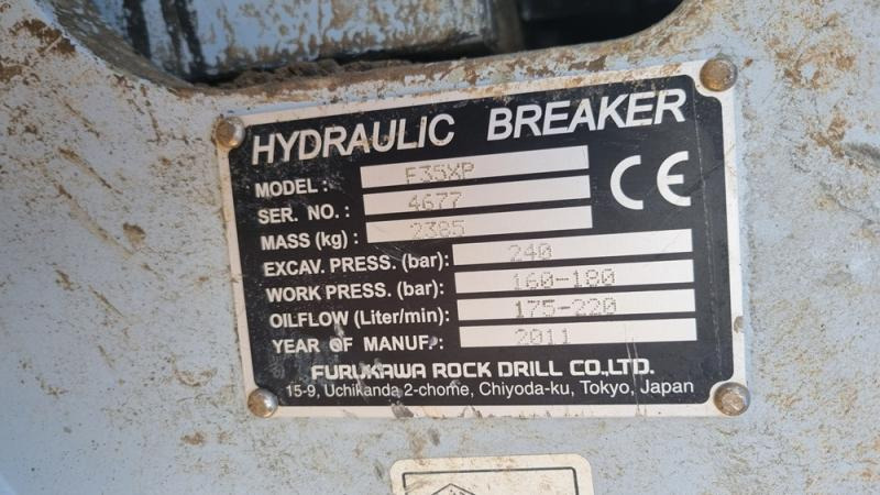 FURUKAWA F35XP POUR PELLE DE 25 à 35 tonnes F35XP - Hidrauliskais āmurs: foto 4 FURUKAWA F35XP POUR PELLE DE 25 à 35 tonnes F35XP - Hidrauliskais āmurs: foto 4