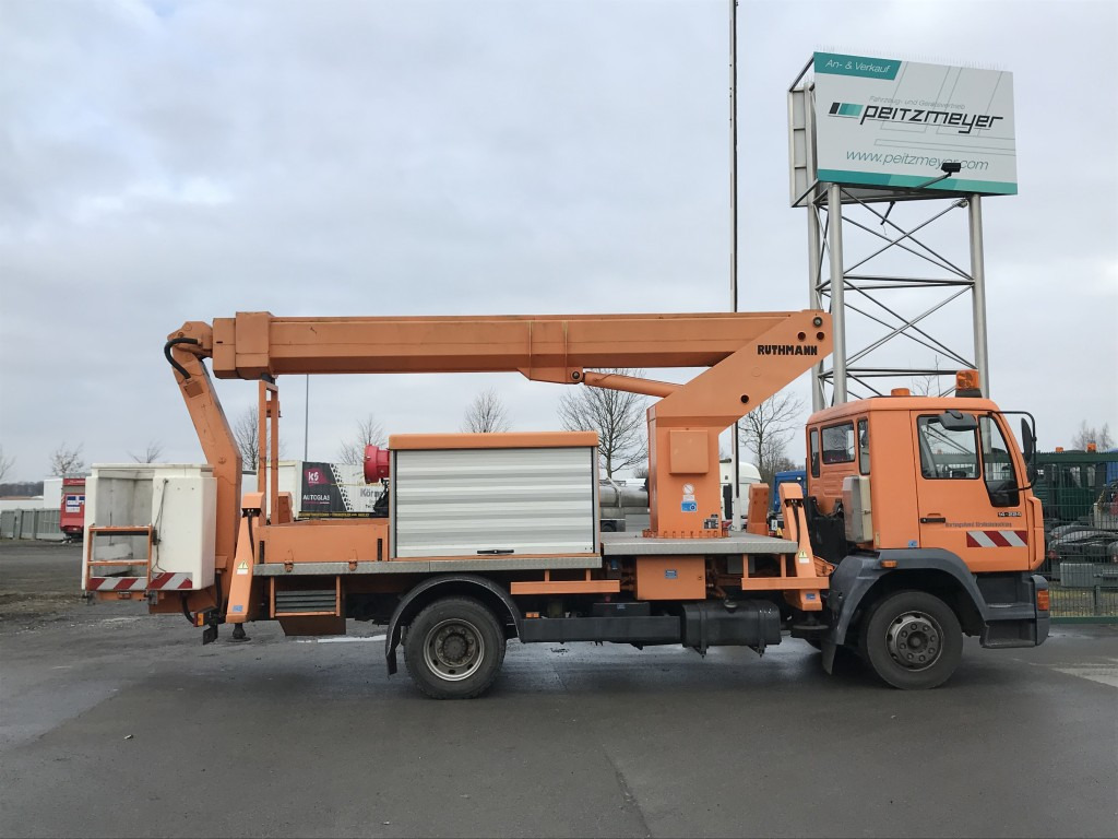 Autopacēlājs MAN L75 14.224 BB Ruthmann Hubarbeitsbühne T 225: foto 8