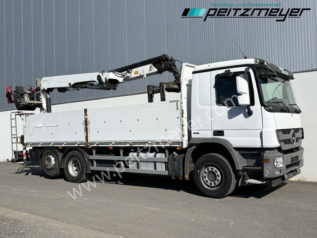 MERCEDES-BENZ Actros 2536 LL Pritsche HMF Heckkran m. Zange Baustoff - Bortu kravas automašīna/ Platforma, Kravas auto ar manipulatoru: foto 2 MERCEDES-BENZ Actros 2536 LL Pritsche HMF Heckkran m. Zange Baustoff - Bortu kravas automašīna/ Platforma, Kravas auto ar manipulatoru: foto 2