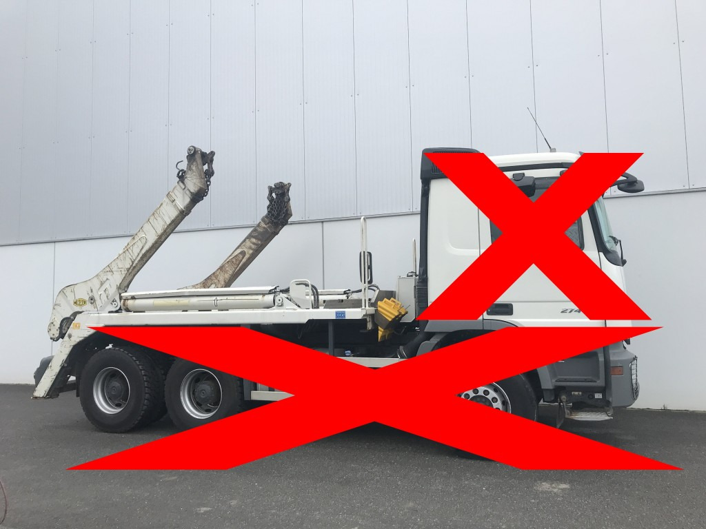 Būvgružu konteineru/ Pacēlāji ar āķi sistēma Meiller Absetzkipper AK 16 MTG - Actros 6x4: foto 9