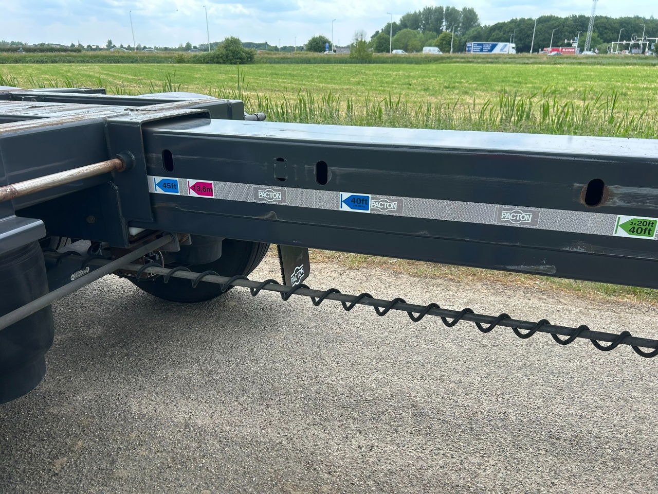 Puspiekabe noņemamā virsbūve/ Konteineru vedējs Pacton ET3 / Bpw Disc / Lifting axle / 2x20/30/40/45 ft hc / Tyres 80 / Tuf 3-20: foto 6