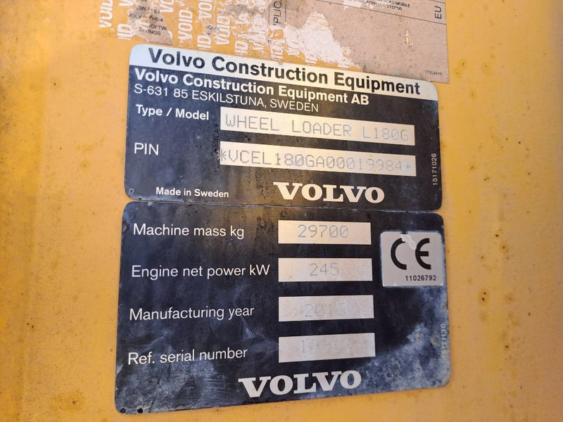 Riteņu iekrāvējs Volvo L 180 G: foto 13