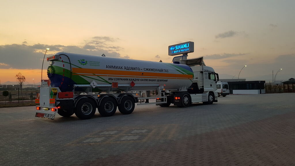 Jaunā Puspiekabe cisterna pārvadāšana ķimikāliju SINAN TANKER-TREYLER Ammonia Tanker - Аммиаковоз Автоцистерна - صهريج نقل الأمونيوم: foto 9