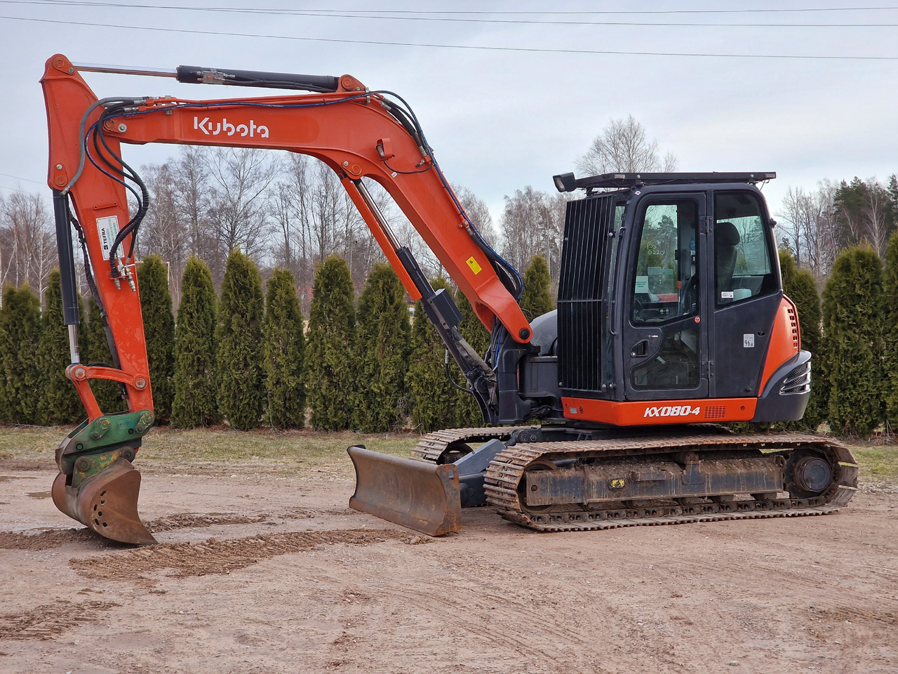 KUBOTA KX080-4. Metal tracks. - Mini-ekskavators: foto 2 KUBOTA KX080-4. Metal tracks. - Mini-ekskavators: foto 2