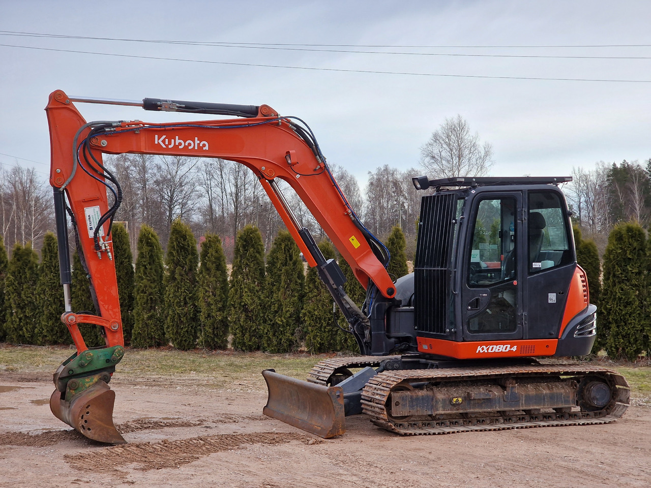 KUBOTA KX080-4. Metal tracks. - Mini-ekskavators: foto 1 KUBOTA KX080-4. Metal tracks. - Mini-ekskavators: foto 1