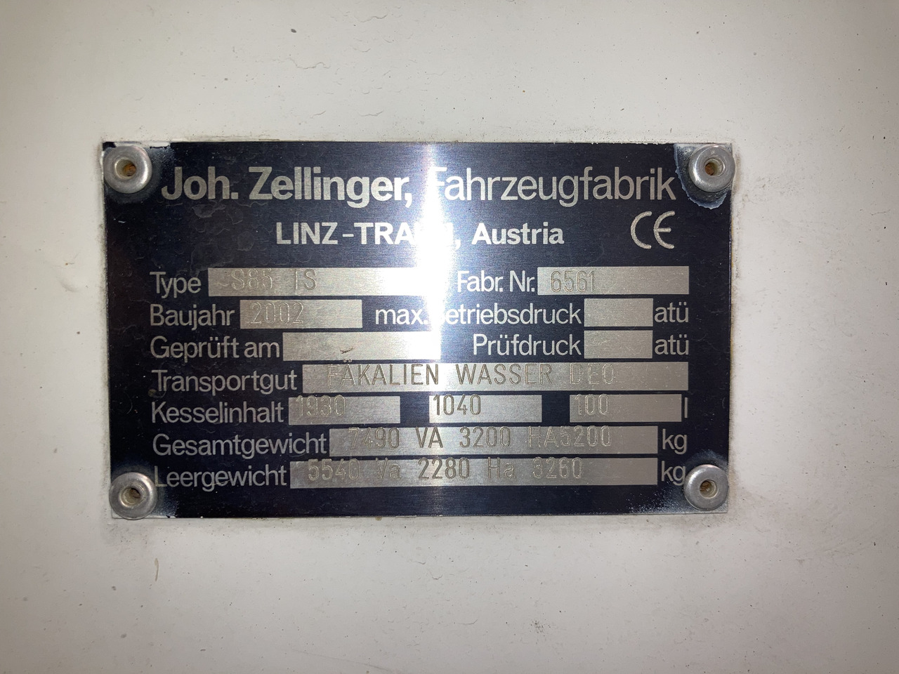 Zellinger Toilet truck TSU - Tualešu apkalpošanas iekārta: foto 5 Zellinger Toilet truck TSU - Tualešu apkalpošanas iekārta: foto 5