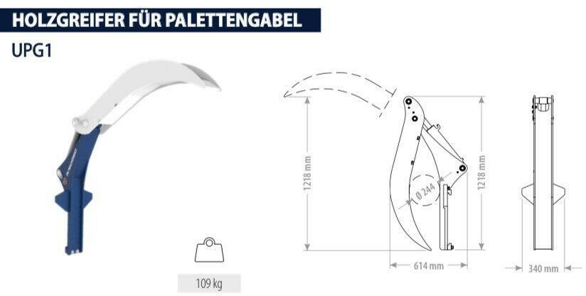 Jaunā Papildaprīkojums - Meža tehnika Niederhalter Stammgreifer Holzgreifer Palettengabel Frontlader: foto 7 Jaunā Papildaprīkojums - Meža tehnika Niederhalter Stammgreifer Holzgreifer Palettengabel Frontlader: foto 7