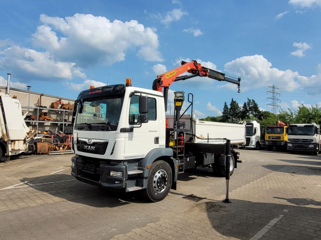 MAN TG-M 18.340 4x2 2-Achs Kipper Kran Palf. PK 130 - Kravas automašīna pašizgāzējs, Kravas auto ar manipulatoru: foto 1 MAN TG-M 18.340 4x2 2-Achs Kipper Kran Palf. PK 130 - Kravas automašīna pašizgāzējs, Kravas auto ar manipulatoru: foto 1