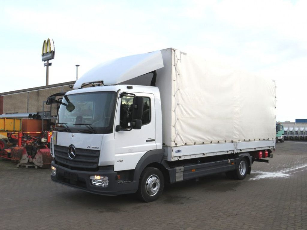 Mercedes-Benz Atego 818 L Pritsche LBW LBW 1 to AHK+Luftans - Furgons ar tentu: foto 1 Mercedes-Benz Atego 818 L Pritsche LBW LBW 1 to AHK+Luftans - Furgons ar tentu: foto 1