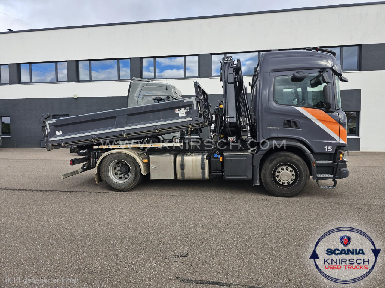 SCANIA G 320 B4x2NA 3-Seitenkipper Dautel mit Kran Hiab - Komercauto pašizgāzējs: foto 3 SCANIA G 320 B4x2NA 3-Seitenkipper Dautel mit Kran Hiab - Komercauto pašizgāzējs: foto 3