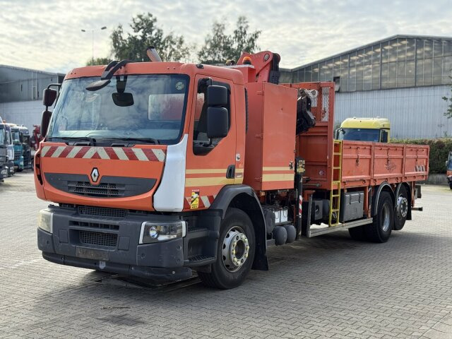 Kravas auto ar manipulatoru, Bortu kravas automašīna/ Platforma Renault Premium Lander Pritsche mit Kran FASSI: foto 9