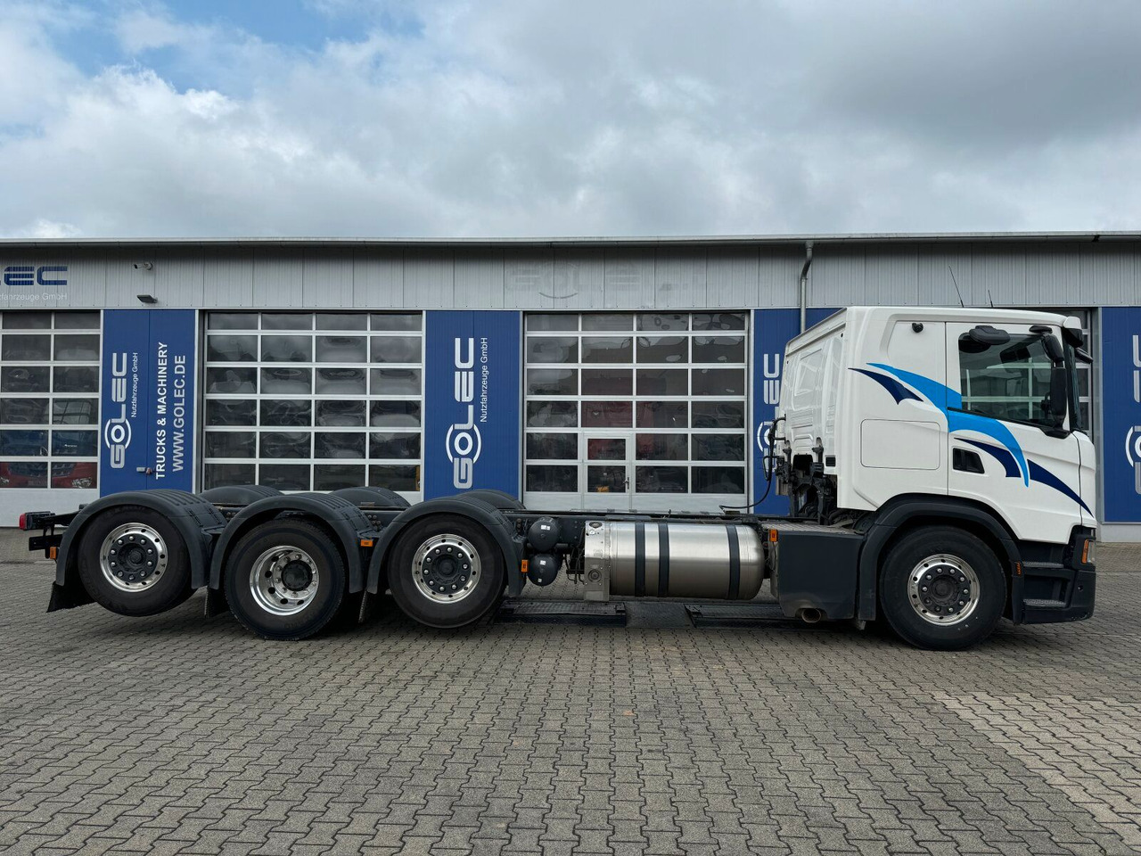 Scania G 410 B8x2*6 NB LNG Fahrgestell Nebenantrieb - Šasija kravas automašīna, Kravas auto ar manipulatoru: foto 4 Scania G 410 B8x2*6 NB LNG Fahrgestell Nebenantrieb - Šasija kravas automašīna, Kravas auto ar manipulatoru: foto 4