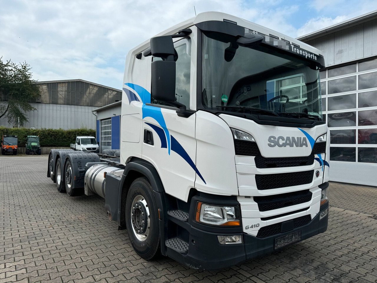 Scania G 410 B8x2*6 NB LNG Fahrgestell Nebenantrieb - Šasija kravas automašīna, Kravas auto ar manipulatoru: foto 1 Scania G 410 B8x2*6 NB LNG Fahrgestell Nebenantrieb - Šasija kravas automašīna, Kravas auto ar manipulatoru: foto 1