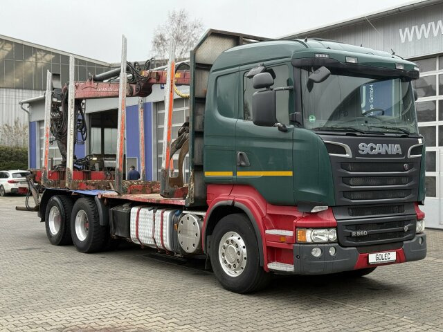 Scania R560 6x4 Holztransport Kran LOGLIFT HIAB 140S79R - Kokvedējs, Kravas auto ar manipulatoru: foto 1 Scania R560 6x4 Holztransport Kran LOGLIFT HIAB 140S79R - Kokvedējs, Kravas auto ar manipulatoru: foto 1