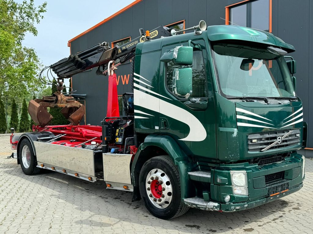 Pacēlājs ar āķi, Kravas auto ar manipulatoru Volvo FL290 4x2 Abrollkipper Kran PALFINGER bis 12 m: foto 1