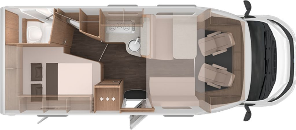 Knaus L!VE WAVE 650 MF Platinum Selection Vermieterpak - Daļēji integrētais kemperis: foto 2 Knaus L!VE WAVE 650 MF Platinum Selection Vermieterpak - Daļēji integrētais kemperis: foto 2