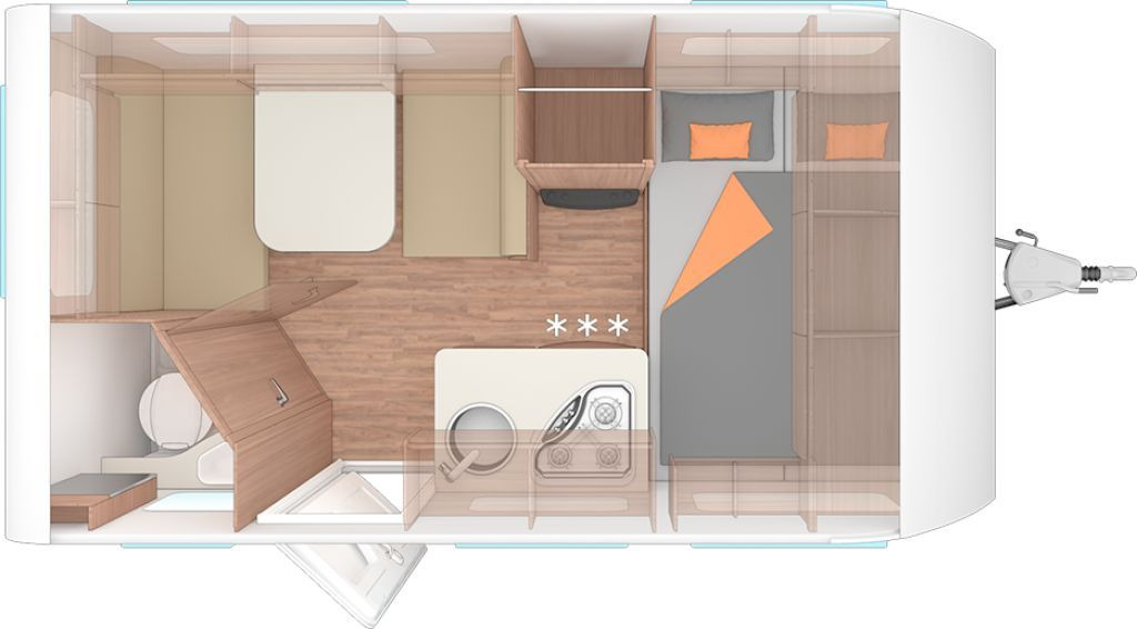 Weinsberg CaraOne 390 QD Auflastung 1350 kg - Dzīvojamais treileris: foto 2 Weinsberg CaraOne 390 QD Auflastung 1350 kg - Dzīvojamais treileris: foto 2