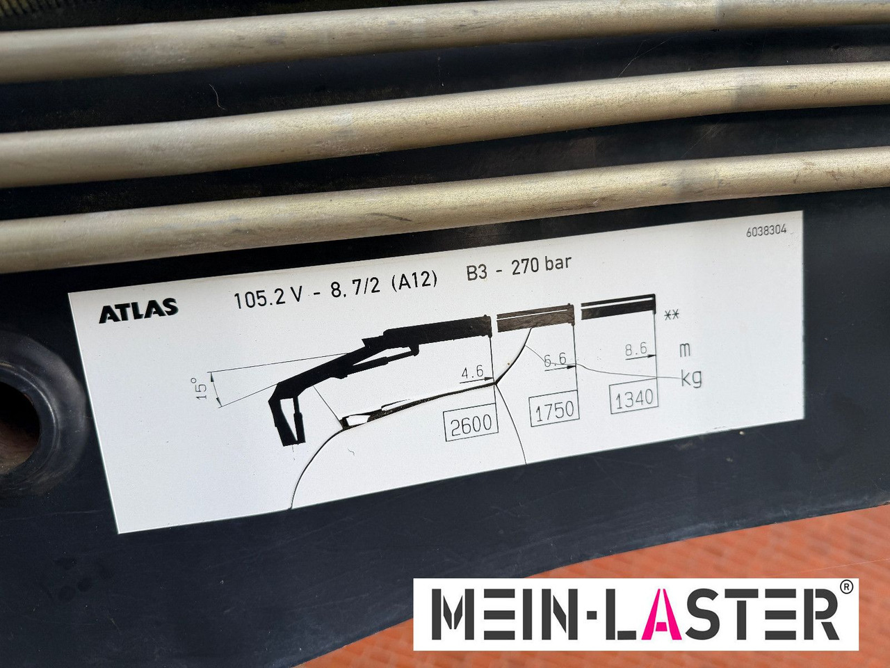 Bortu kravas automašīna/ Platforma, Kravas auto ar manipulatoru Mercedes-Benz 1823 Atego Atlas 105.2 1.Hand nur 226.000 km: foto 17