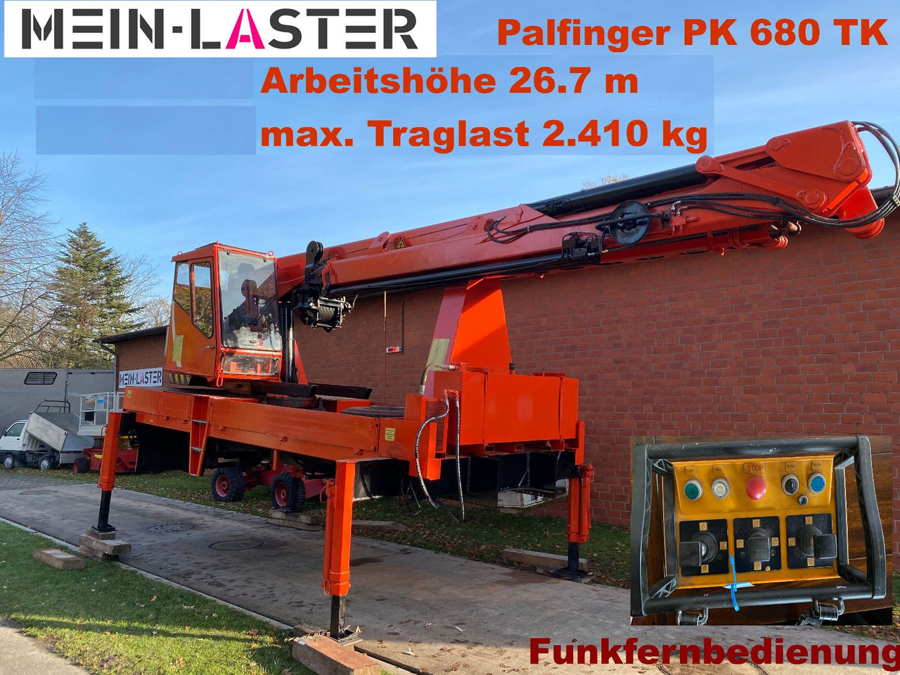 Mercedes-Benz Palfinger PK 680 TK 26,7 m-max.2.410 kg -Funk FB - Kravas auto ar manipulatoru: foto 1 Mercedes-Benz Palfinger PK 680 TK 26,7 m-max.2.410 kg -Funk FB - Kravas auto ar manipulatoru: foto 1