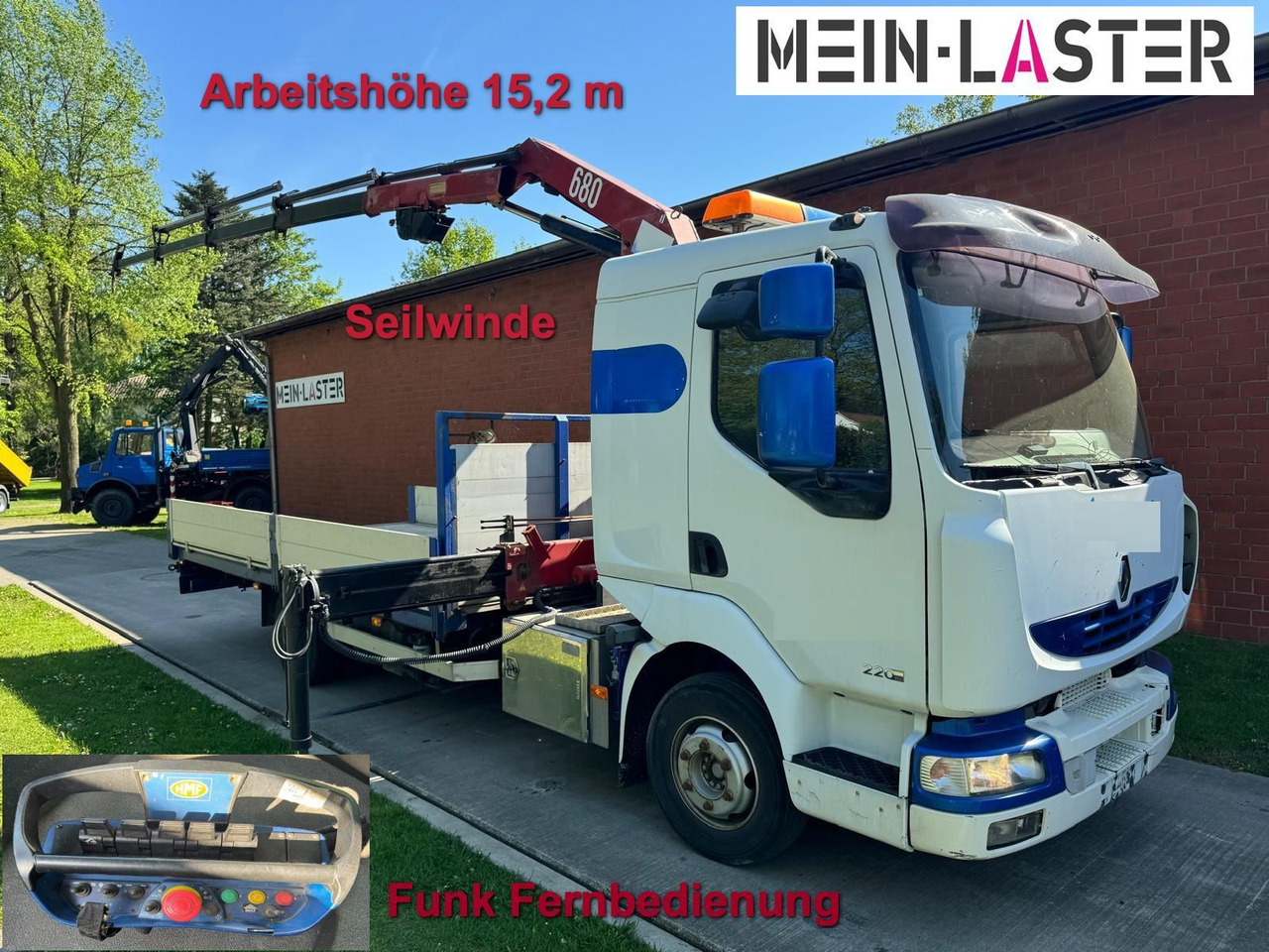 Renault Midlum 220 HMF 683 K4 15m-400 Kg Funk Seilwinde - Kravas auto ar manipulatoru: foto 1 Renault Midlum 220 HMF 683 K4 15m-400 Kg Funk Seilwinde - Kravas auto ar manipulatoru: foto 1