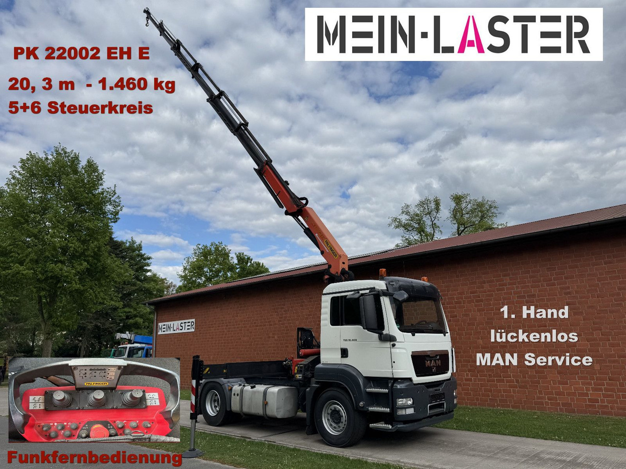 MAN TGS 18.400 PK 22002-E Kran 20 m- 5/6 Steuerk.-FB - Vilcējs: foto 1 MAN TGS 18.400 PK 22002-E Kran 20 m- 5/6 Steuerk.-FB - Vilcējs: foto 1