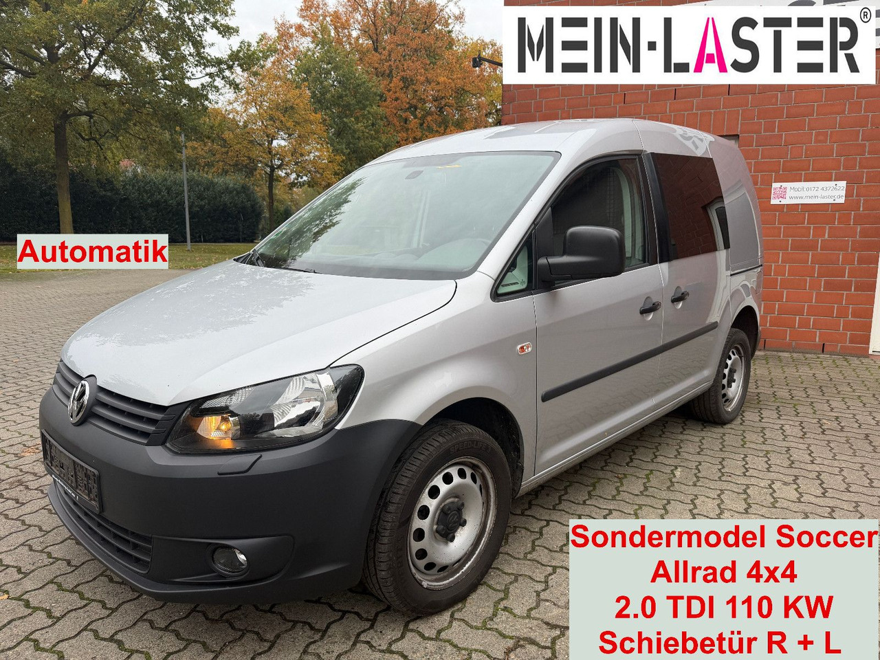 Volkswagen Caddy 2.0 TDI Kasten Soccer 4Motion Automatik - Mazs furgons: foto 1 Volkswagen Caddy 2.0 TDI Kasten Soccer 4Motion Automatik - Mazs furgons: foto 1