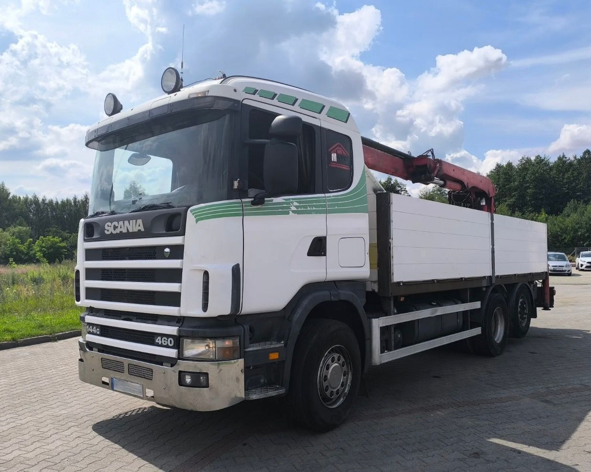 SCANIA 144.460 - Bortu kravas automašīna/ Platforma, Kravas auto ar manipulatoru: foto 3 SCANIA 144.460 - Bortu kravas automašīna/ Platforma, Kravas auto ar manipulatoru: foto 3