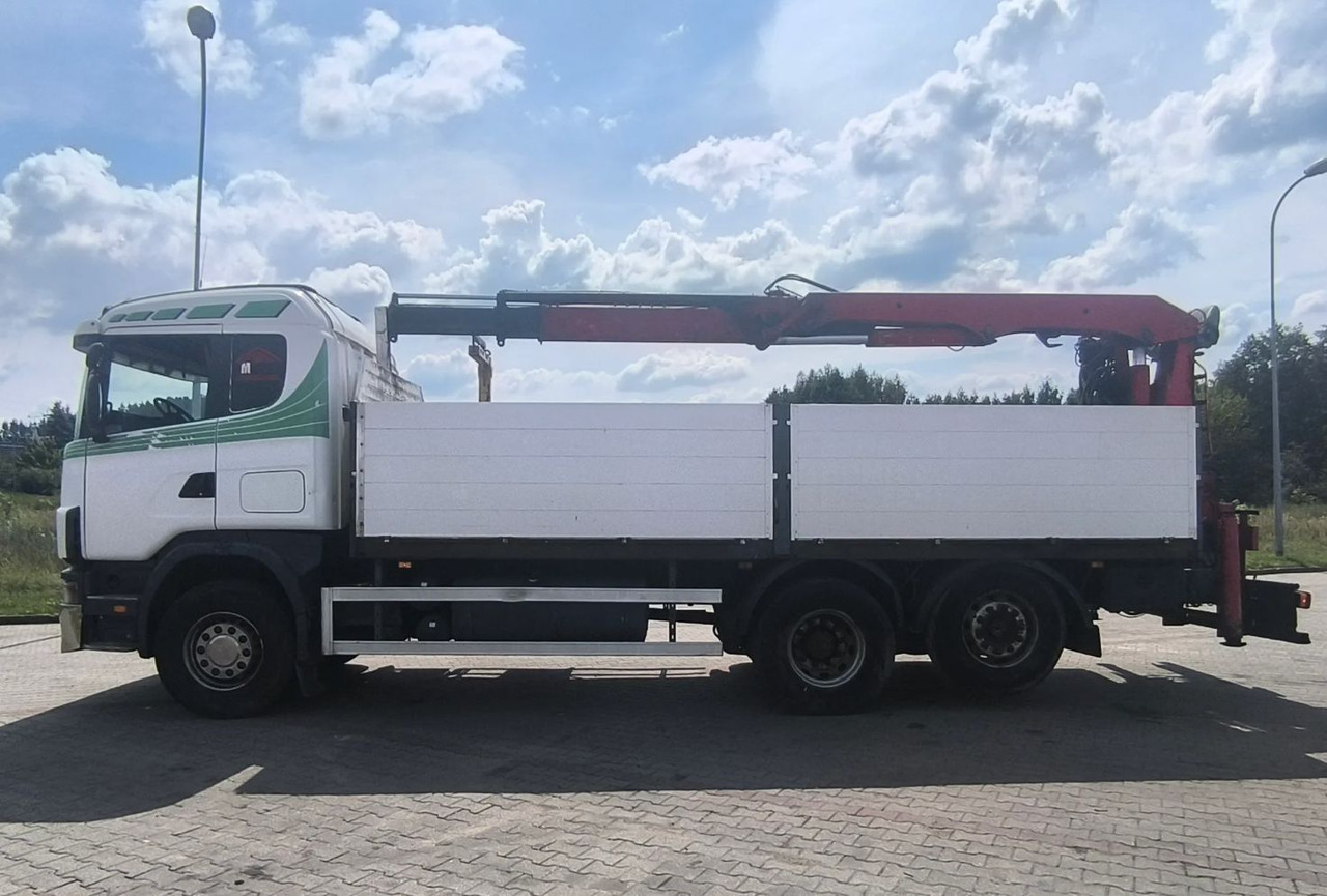 SCANIA 144.460 - Bortu kravas automašīna/ Platforma, Kravas auto ar manipulatoru: foto 4 SCANIA 144.460 - Bortu kravas automašīna/ Platforma, Kravas auto ar manipulatoru: foto 4
