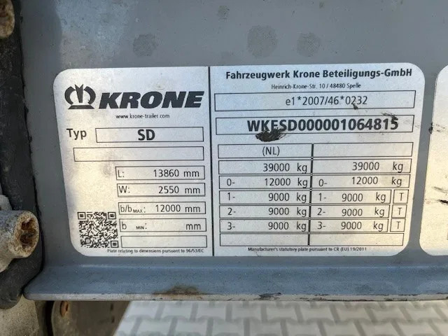 Krone 2023 Krone XL mega hupac flat with damage - Puspiekabe slēgtā virsbūve: foto 4 Krone 2023 Krone XL mega hupac flat with damage - Puspiekabe slēgtā virsbūve: foto 4