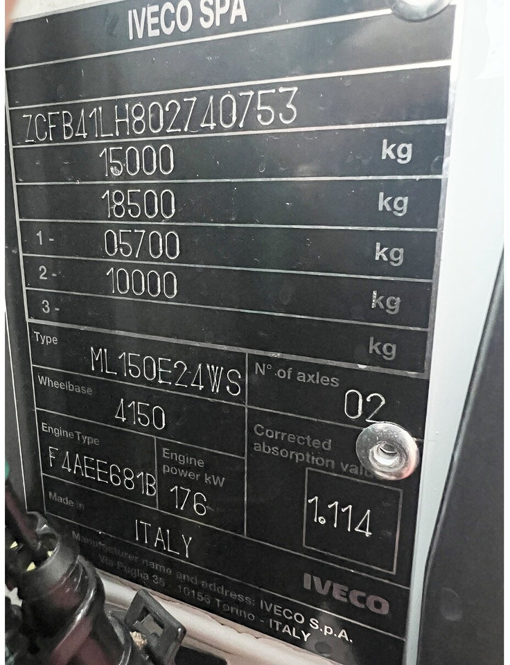 Jaunā Autocisterna Iveco EuroCargo ML150E24 WS 4x4 EuroCargo ML150E24 WS 4x4, Euro3: foto 14 Jaunā Autocisterna Iveco EuroCargo ML150E24 WS 4x4 EuroCargo ML150E24 WS 4x4, Euro3: foto 14