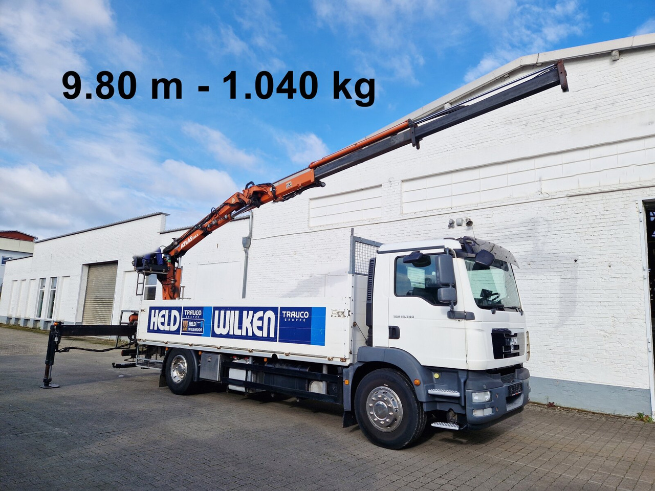 MAN TGM 18.340 4x2 BL TGM 18.340 4x2 BL, Atlas Ladekran 135.2 V, 9.8m - 1040 kg - Kravas auto ar manipulatoru, Bortu kravas automašīna/ Platforma: foto 1 MAN TGM 18.340 4x2 BL TGM 18.340 4x2 BL, Atlas Ladekran 135.2 V, 9.8m - 1040 kg - Kravas auto ar manipulatoru, Bortu kravas automašīna/ Platforma: foto 1