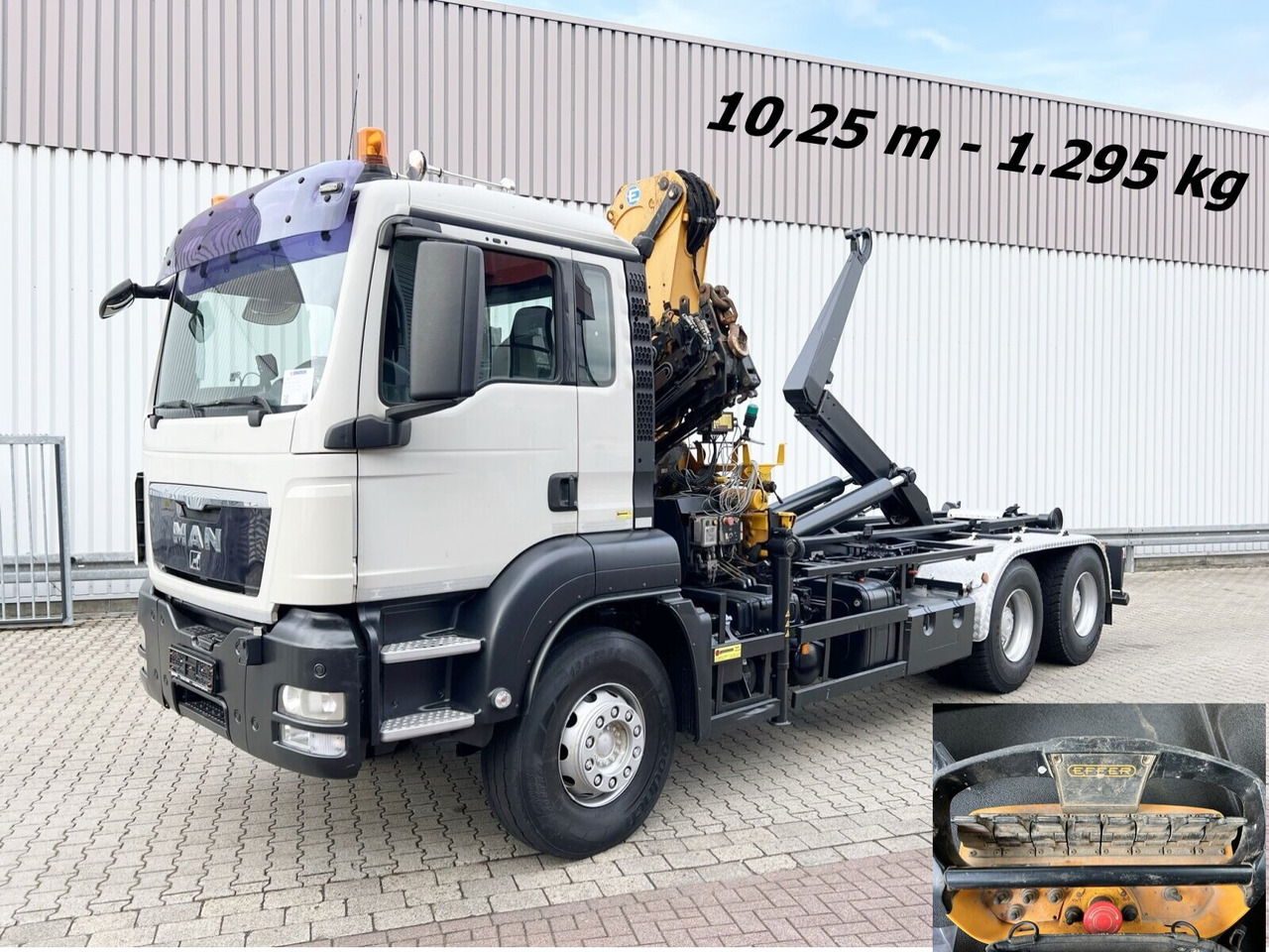 MAN TGS 33.440 6X4 BL TGS 33.440 6X4 BL mit Kran Effer 165-3S, Funk - Pacēlājs ar āķi, Kravas auto ar manipulatoru: foto 1 MAN TGS 33.440 6X4 BL TGS 33.440 6X4 BL mit Kran Effer 165-3S, Funk - Pacēlājs ar āķi, Kravas auto ar manipulatoru: foto 1
