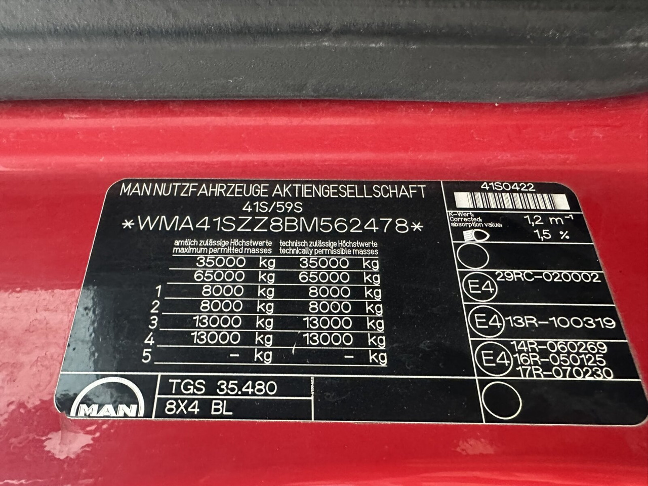 MAN TGS 35.480 8X4 BL TGS 35.400 8x4 BL, Schub-Knick bis 6,5m Container - Pacēlājs ar āķi: foto 5 MAN TGS 35.480 8X4 BL TGS 35.400 8x4 BL, Schub-Knick bis 6,5m Container - Pacēlājs ar āķi: foto 5