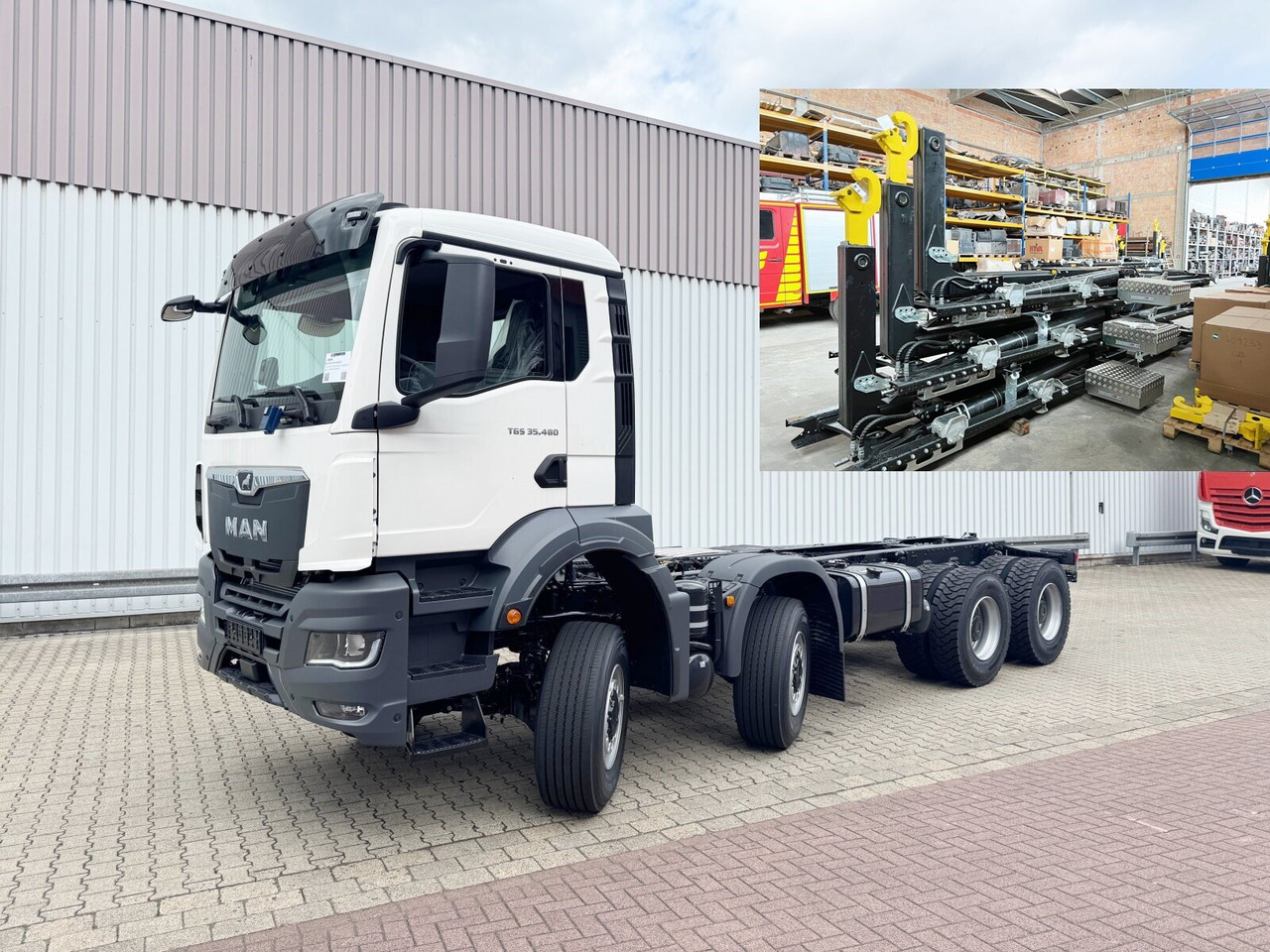MAN TGS 35.480 8x8 BB CH TGS 35.480 8x8 BB CH, Hohe Bauart, Nebenantrieb - Pacēlājs ar āķi: foto 1 MAN TGS 35.480 8x8 BB CH TGS 35.480 8x8 BB CH, Hohe Bauart, Nebenantrieb - Pacēlājs ar āķi: foto 1