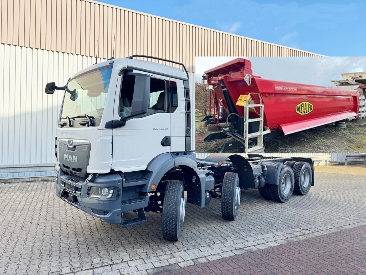 MAN TGS 41.440/480 8x4 BB TGS 41.440/480 8x4 BB, 5x VORHANDEN, Meiller Stahlmulde 18m³ - Bezceļu pašizgāzējs: foto 1 MAN TGS 41.440/480 8x4 BB TGS 41.440/480 8x4 BB, 5x VORHANDEN, Meiller Stahlmulde 18m³ - Bezceļu pašizgāzējs: foto 1