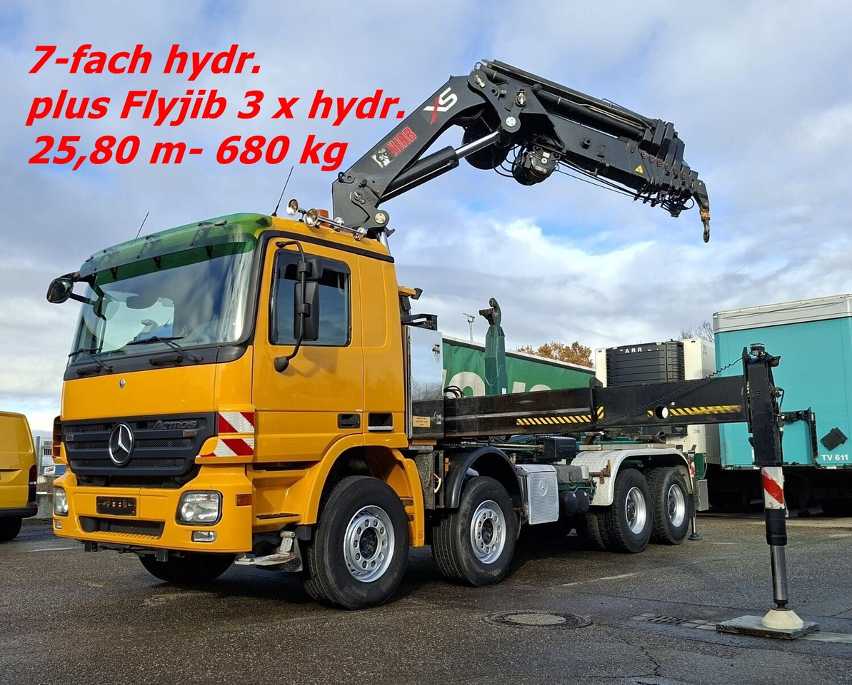 Mercedes-Benz Actros 4146 K 8x4/4 Actros 4146 K 8x4/4, Retarder, Kran Hiab XS 477 E-7 HiPro, Bj. 2010, Flyjib, Seilwinde, Funk - Pacēlājs ar āķi, Kravas auto ar manipulatoru: foto 1 Mercedes-Benz Actros 4146 K 8x4/4 Actros 4146 K 8x4/4, Retarder, Kran Hiab XS 477 E-7 HiPro, Bj. 2010, Flyjib, Seilwinde, Funk - Pacēlājs ar āķi, Kravas auto ar manipulatoru: foto 1