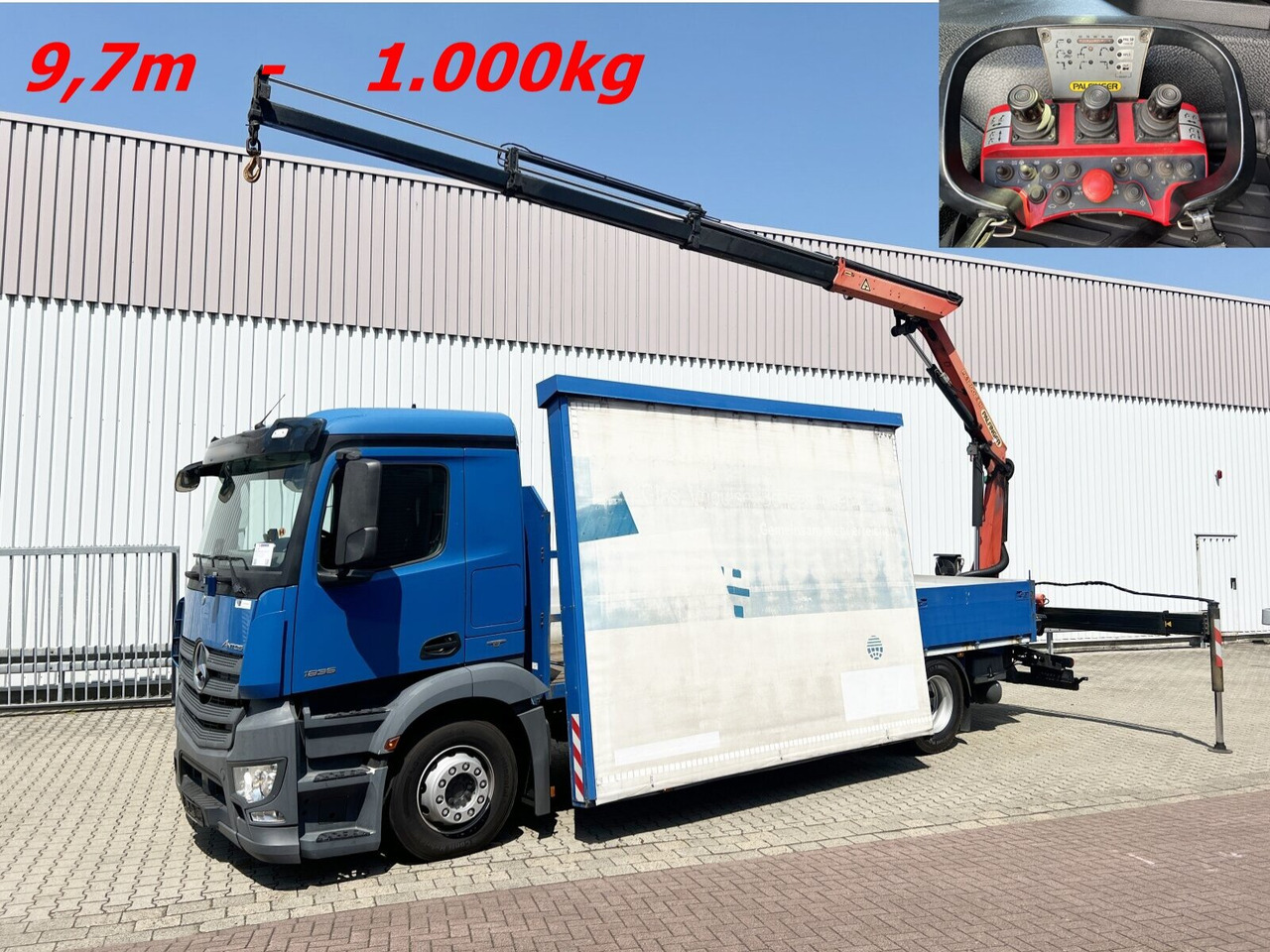 Mercedes-Benz Antos 1836 L 4x2 Antos 1836 L 4x2, Glastransporter, Heckkran Palfinger Pk 12002-EH, Funk - Kravas auto ar manipulatoru: foto 1 Mercedes-Benz Antos 1836 L 4x2 Antos 1836 L 4x2, Glastransporter, Heckkran Palfinger Pk 12002-EH, Funk - Kravas auto ar manipulatoru: foto 1