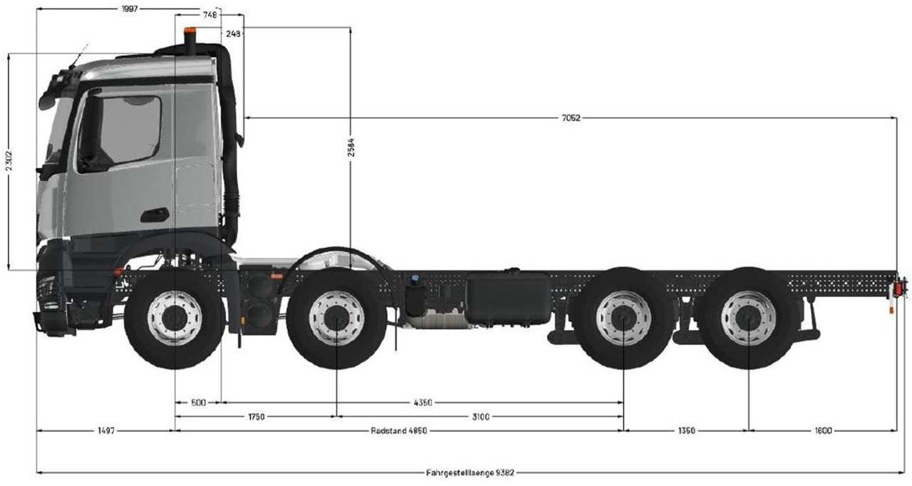 Mercedes-Benz Arocs 3253 L 8x4/4 Arocs 3253 L 8x4/4, MultimediaCockpit, Navi, Motorabtrieb - Šasija kravas automašīna: foto 5 Mercedes-Benz Arocs 3253 L 8x4/4 Arocs 3253 L 8x4/4, MultimediaCockpit, Navi, Motorabtrieb - Šasija kravas automašīna: foto 5