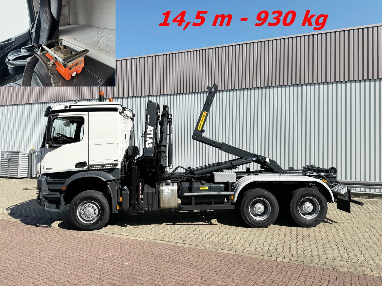 Mercedes-Benz Arocs 3351 AK 6x6 Arocs 3351 AK 6x6, Retarder, Navi, Grounder, Kran Atlas AK 190.2E, Funk - Pacēlājs ar āķi, Kravas auto ar manipulatoru: foto 1 Mercedes-Benz Arocs 3351 AK 6x6 Arocs 3351 AK 6x6, Retarder, Navi, Grounder, Kran Atlas AK 190.2E, Funk - Pacēlājs ar āķi, Kravas auto ar manipulatoru: foto 1